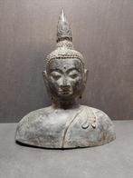 Bronzen Boeddha buste/rasmi/Ajna chakra/Azië/Thailand, Ophalen of Verzenden