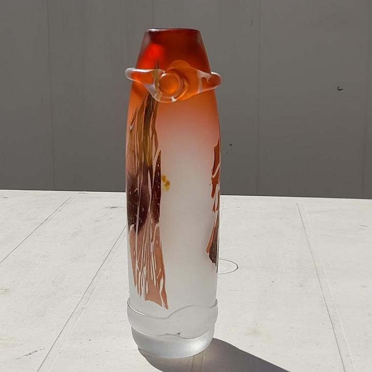 Vase Louis Leloup du Val Saint Lambert. Signé, Antiek en Kunst, Antiek | Glaswerk en Kristal, Ophalen of Verzenden