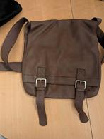 Lederen schoudertas voor heren/dames, Handtassen en Accessoires, Tassen | Schoudertassen, Overige merken, Bruin, Ophalen of Verzenden