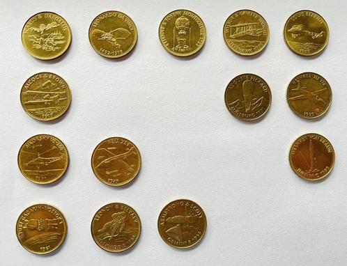 Munten over de ruimte / luchtvaart (Shell), Postzegels en Munten, Munten en Bankbiljetten | Verzamelingen, Munten, Ophalen of Verzenden
