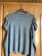 Pull gris - perles manches, Zara, Taille 36 (S), Porté, Enlèvement ou Envoi