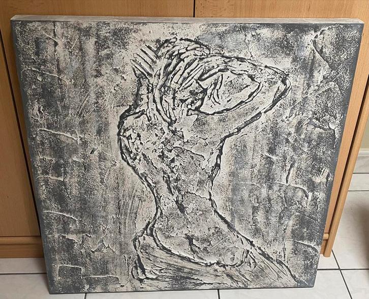 Schilderij van vrouwelijk lichaam met reliëf, Huis en Inrichting, Woonaccessoires | Wanddecoraties, Zo goed als nieuw