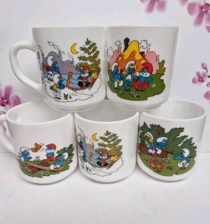 💙 Tasses Schtroumpf, Collections, Personnages de BD, Comme neuf, Autres types, Schtroumpfs, Enlèvement ou Envoi