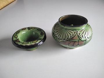 Oude Marokkaanse asbak in SAFI geëmailleerd terracotta beschikbaar voor biedingen