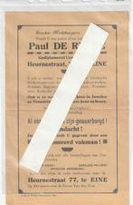 FOLDER DE RYCKE PAUL EINE UURWERKEN, Verzamelen, Overige typen, Ophalen of Verzenden