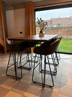 6 chaises haute + 1 table haute offerte, Maison & Meubles, Chaises, Gris, Comme neuf, Enlèvement, Cinq, Six Chaises ou plus