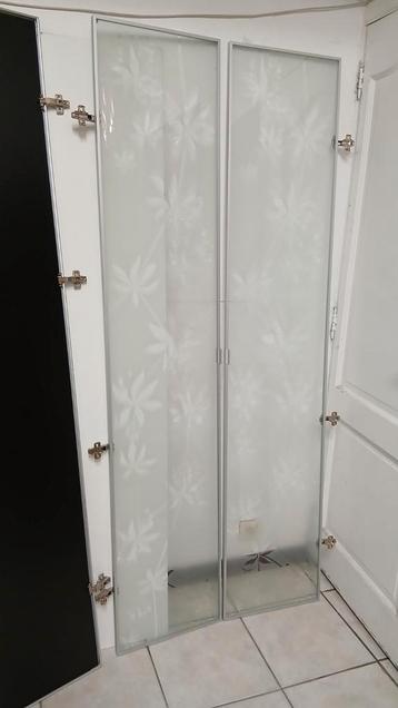 Glazen deuren voor planken Billy IKEA 40x198cm Bloempatronen beschikbaar voor biedingen
