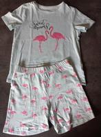Pyjama flamingo - Name It maat 7/8 jaar (122/128), Enfants & Bébés, Vêtements enfant | Taille 122, Comme neuf, Name it, Fille