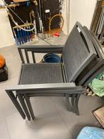 Ronde terrastafel 120 cm met 4 stoelen, Comme neuf, Enlèvement ou Envoi