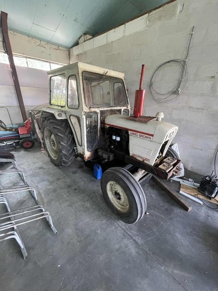 David Brown 885 tractor – met kar en meststrooier, Zakelijke goederen, Landbouw | Tractoren, Ophalen