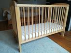 Babybed met matras - in hoogte verstelbaar - merk Troll, Sommier à lattes, Moins de 70 cm, Enlèvement, Utilisé