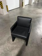 2 Zwarte kunstlederen fauteuils / zetels – goede staat, Ophalen, Nieuw, Zwart, Twee