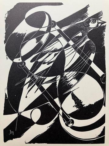 Houtsnede Joris Minne (1897-1988) beschikbaar voor biedingen