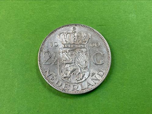 Nederland - Kon. Juliana ZILVEREN rijksdaalder - 1960, Postzegels en Munten, Munten | Nederland, Losse munt, 2½ gulden, Koningin Juliana
