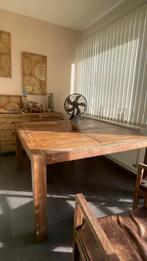 Vierkante massief houten tafel, 100 tot 150 cm, 100 tot 150 cm, Gebruikt, Eikenhout