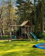 Houten speelhuis met schommels en glijbaan, Kinderen en Baby's, Ophalen, Gebruikt, Hout