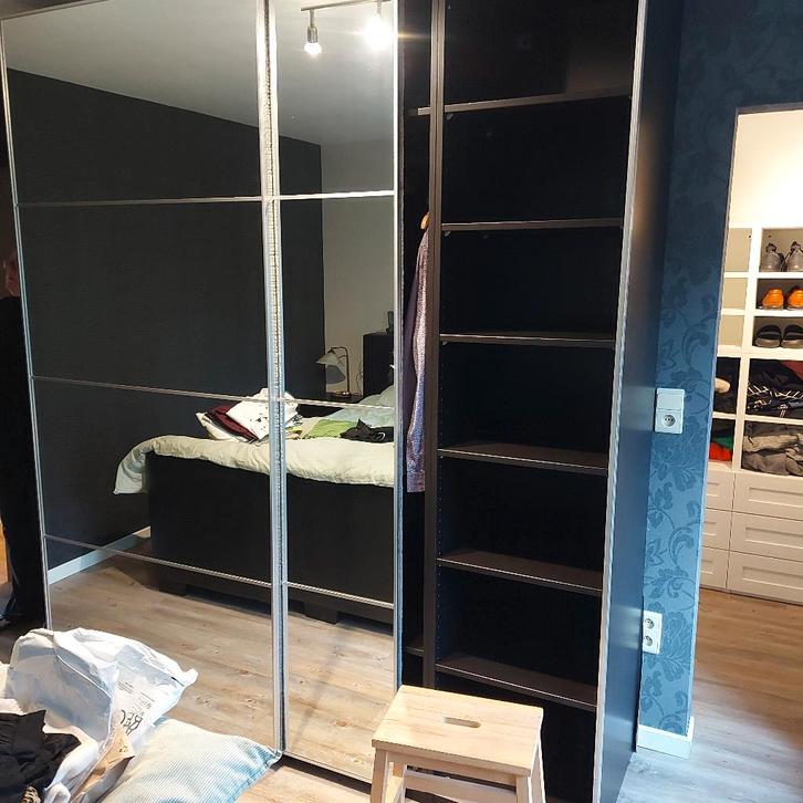 kleerkast ikea pax, Huis en Inrichting, Kasten | Kleerkasten, Gebruikt, 200 cm of meer, 50 tot 75 cm, Met plank(en), Met hangruimte