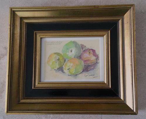 Stilleven - appels ca. 1950 - gesigneerd : van Donselaar, Antiek en Kunst, Kunst | Schilderijen | Klassiek, Ophalen of Verzenden