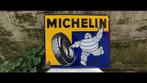 Zeldzaam emaille reclame Michelin bord garage, Gebruikt, Ophalen