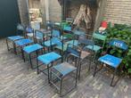 16 Unieke ijzeren stoelen afkomstig uit India, Tuin en Terras, Ophalen of Verzenden, Gebruikt, Metaal, Stapelbaar