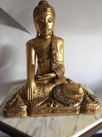 Houten Buddha beeld, Huis en Inrichting, Woonaccessoires | Boeddhabeelden, Ophalen, Gebruikt