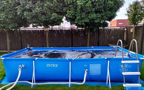 Intex zwembad 450x220x84 + filterpomp + ladder, Tuin en Terras, Zwembaden, Zo goed als nieuw, Opzetzwembad, 80 tot 120 cm, 400 cm of meer