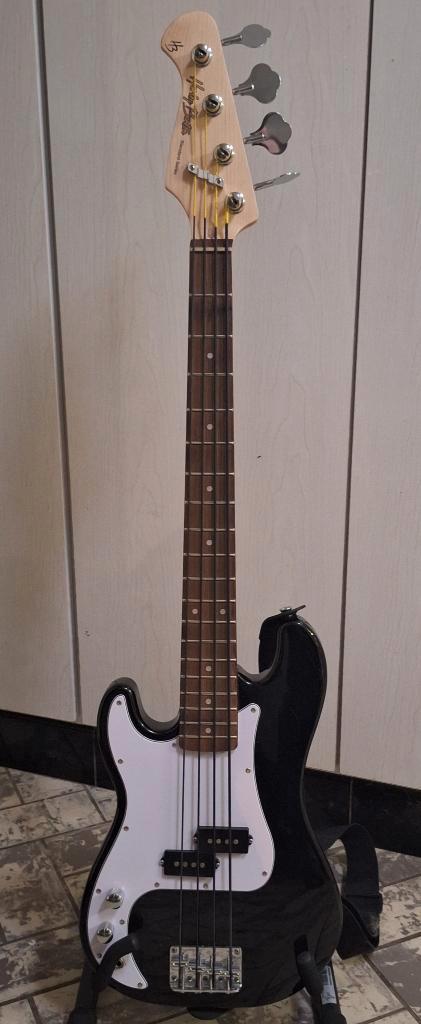 Lefty Harley Benton Shorty met black nylons, nieuwstaat!, Musique & Instruments, Instruments à corde | Guitares | Basses, Comme neuf