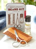 Baardverzorging Set Baardolie – Baardkam - Schaar - Cadeau, Ophalen of Verzenden, Nieuw, Haarverzorging