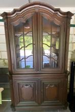 vitrinekast + dressoir, Huis en Inrichting, Ophalen, Gebruikt, Eikenhout, Met deur(en)