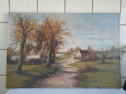 Te koop, oud Hollands landschap, W Robbers!, Antiquités & Art, Art | Peinture | Classique, Enlèvement ou Envoi