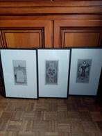 Trois Lithos/gravure par l'artiste  Martine Monfort 25/13cm, Antiquités & Art, Art | Lithographies & Sérigraphies, Enlèvement