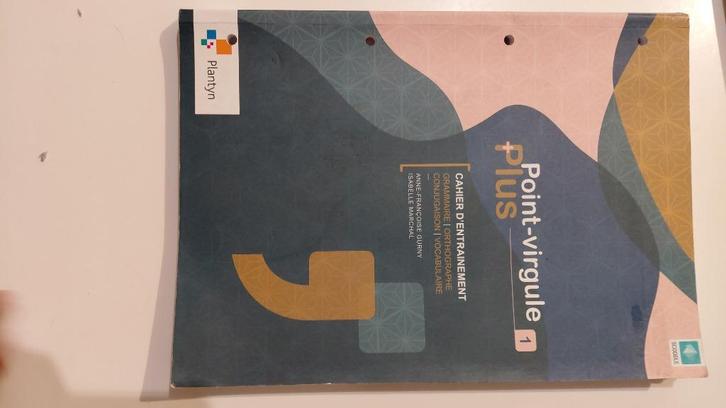 Point-virgule 1 plus cahier d'entrainement, Livres, Livres scolaires, Utilisé, Français, Enseignement secondaire inférieur, Enlèvement ou Envoi