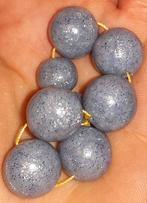 lot kralen 8 speciale paarse glitter 9-12 mm, Enlèvement ou Envoi, Neuf, Perle