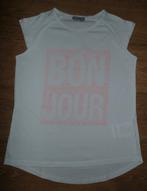 T-shirt blanc JBC à imprimé rose clair (152), Comme neuf, Fille, Chemise ou À manches longues, Enlèvement ou Envoi