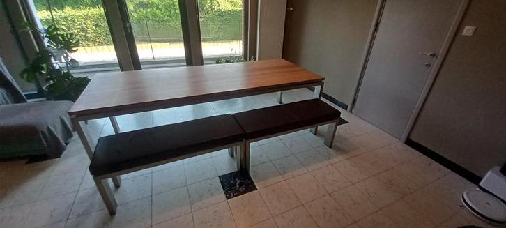 Table salle à manger plus banc, Huis en Inrichting, Tafels | Eettafels, Gebruikt, Eikenhout, Ophalen