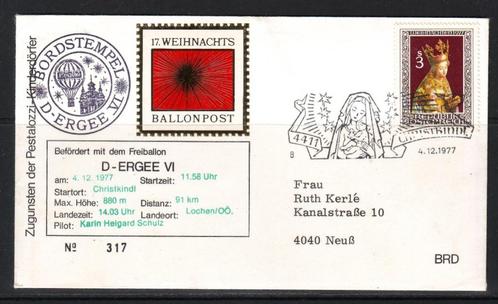 Postzegels brieven thema ballonpost Christkindl, Timbres & Monnaies, Timbres | Timbres thématiques, Affranchi, Autres thèmes, Enlèvement ou Envoi