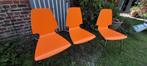 3 Chaises VILMAR - chromé orange - Ikea, Maison & Meubles, Chaises, Métal, Enlèvement, Utilisé, Trois