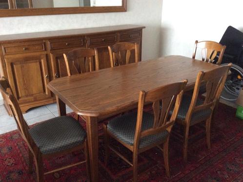 Volledige eetkamer, Huis en Inrichting, Complete eetkamers, Gebruikt, 4 tot 6 stoelen, Ophalen