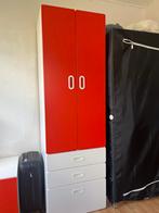 Meuble IKEA STUVA rouge/blanc – armoire + tiroirs, Ophalen, 50 tot 100 cm, Zo goed als nieuw, 3 of 4 laden