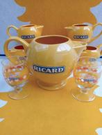 Ricard glazen feel sunny 2 en waterkan 1 liter in ceramiek, Nieuw, Ophalen of Verzenden, Waterglas