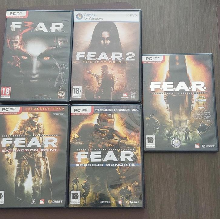 PC DVD-ROM FEAR. 5 stuks, Games en Spelcomputers, Games | Pc, Zo goed als nieuw, Ophalen of Verzenden