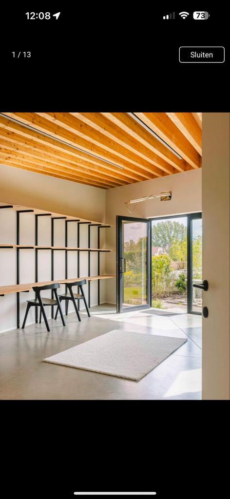 Metalen gelassen poederlak zwart muur houder, Doe-het-zelf en Bouw, Metalen, Zo goed als nieuw, Aluminium, Ophalen