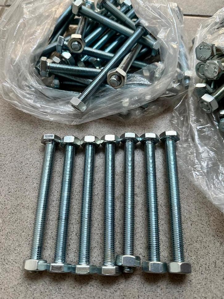 zeskant tapbouten - volledige schroefdraad M8 - 8.8 - 60 st., Doe-het-zelf en Bouw, IJzerwaren en Bevestigingsmiddelen, Ophalen