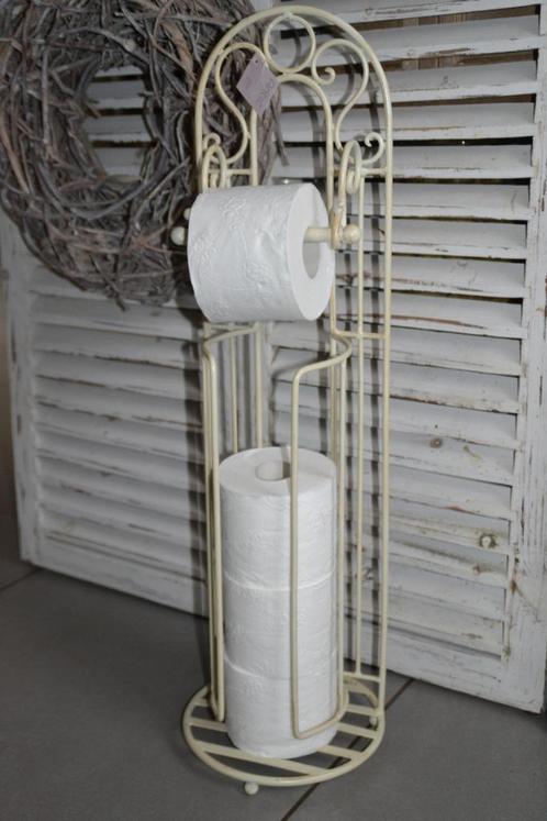 Staand Wc-Rolhouder + Reserve 'Creme' Landelijk, Huis en Inrichting, Badkamer | Badtextiel en Accessoires, Nieuw, Overige typen
