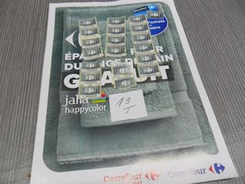 19 Carrefour-stempels voor badlinnen. beschikbaar voor biedingen