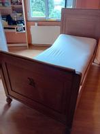 Lit en bois + sommier + couette, 90 cm, Une personne, Brun, Enlèvement