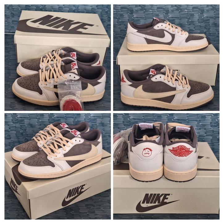 Nike Travis Scott Air Jordan 1 Low - Maat 44 - Sneakers, Kleding | Heren, Schoenen, Nieuw, Sneakers, Bruin, Ophalen of Verzenden