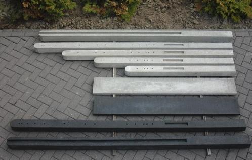 betonpalen schutting betonplanken palen antraciet platen, Jardin & Terrasse, Traverses & Bordures, Neuf, Autres types, Béton, 50 cm ou plus