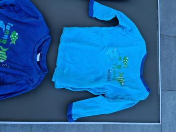 licht blauwe t-shirt met vissen 74-80/9-12m beschikbaar voor biedingen