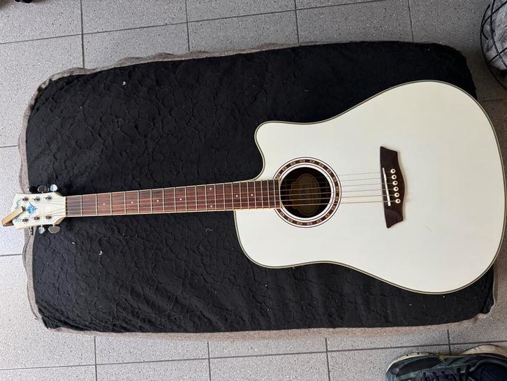 Washburn WD10SCEWH, Muziek en Instrumenten, Snaarinstrumenten | Gitaren | Akoestisch, Zo goed als nieuw, Ophalen of Verzenden